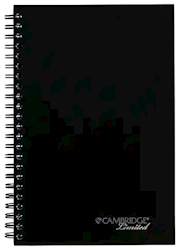 NOTEBOOK, 1 SUBJECT, CAMBRIDGE, 5" X 8", WIDE RULED, 80 SHEETS, BLACK LARGE